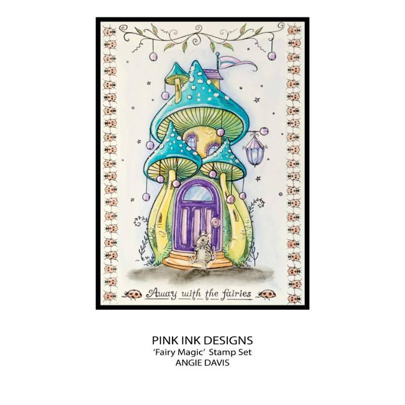 Pink Ink Designs Fairy Magic 6 in x 8 in Clear Stamp Set-11