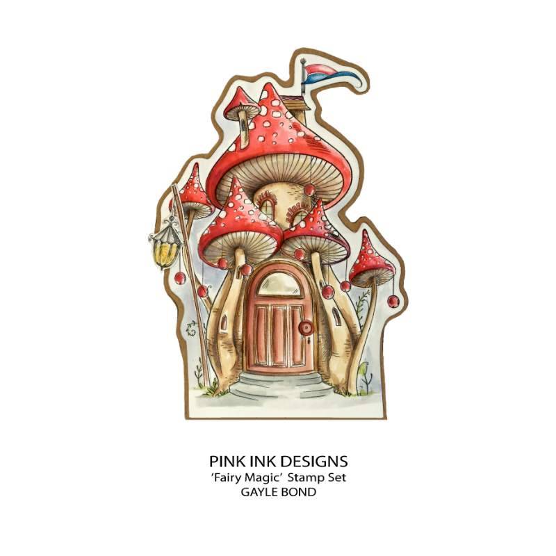 Pink Ink Designs Fairy Magic 6 in x 8 in Clear Stamp Set-10