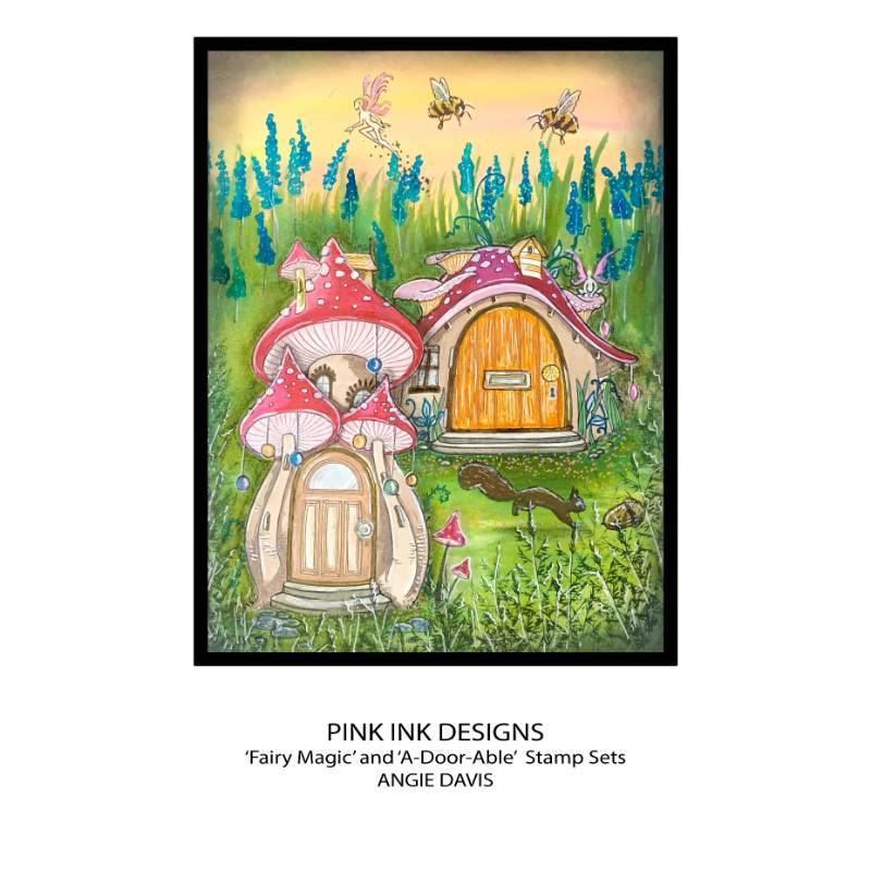 Pink Ink Designs A-Door-Able 6 in x 8 in Clear Stamp Set-3