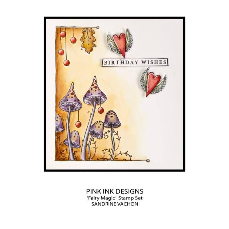 Pink Ink Designs Fairy Magic 6 in x 8 in Clear Stamp Set-5