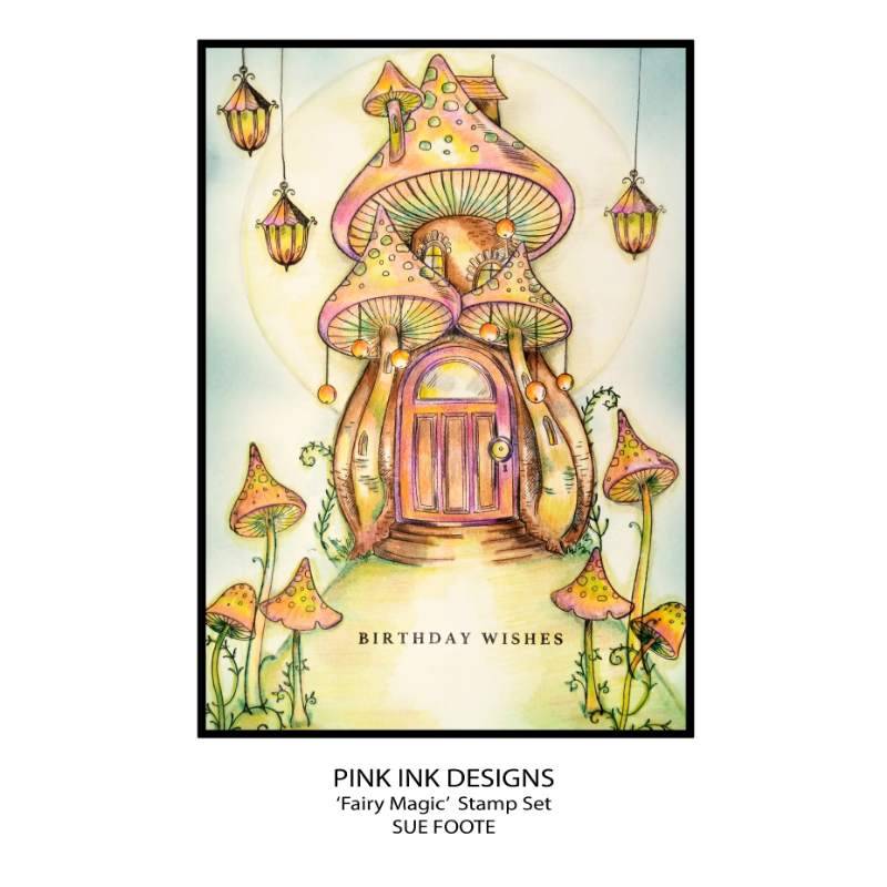 Pink Ink Designs Fairy Magic 6 in x 8 in Clear Stamp Set-3