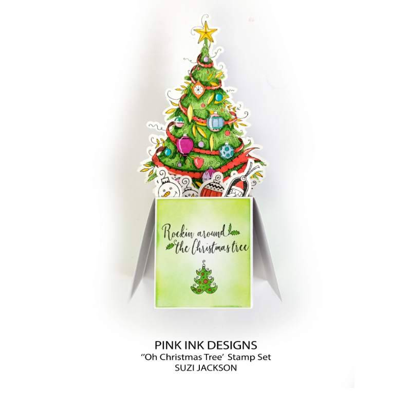 Pink Ink Designs Oh Christmas Tree 6 in x 8 in Clear Stamp Set-4