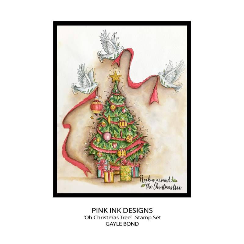 Pink Ink Designs Oh Christmas Tree 6 in x 8 in Clear Stamp Set-6