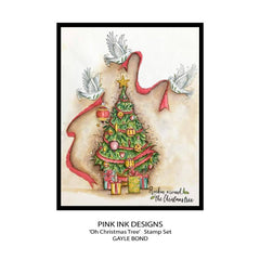 Pink Ink Designs Oh Christmas Tree 6 in x 8 in Clear Stamp Set-6