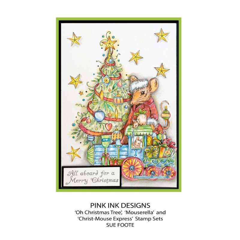 Pink Ink Designs Oh Christmas Tree 6 in x 8 in Clear Stamp Set-8