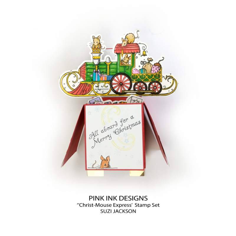 Pink Ink Designs Christ-Mouse Express 6 in x 8 in Clear Stamp Set-3