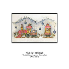 Pink Ink Designs Christ-Mouse Express 6 in x 8 in Clear Stamp Set-6