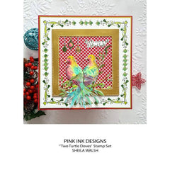 Pink Ink Designs Two Turtle Doves 6 in x 8 in Clear Stamp Set-10