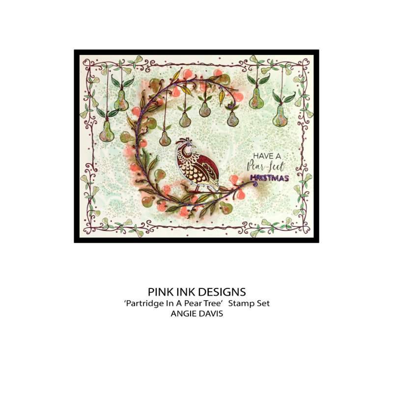 Pink Ink Designs Partridge In A Pear Tree 6 in x 8 in Clear Stamp Set-4