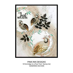 Pink Ink Designs Partridge In A Pear Tree 6 in x 8 in Clear Stamp Set-7