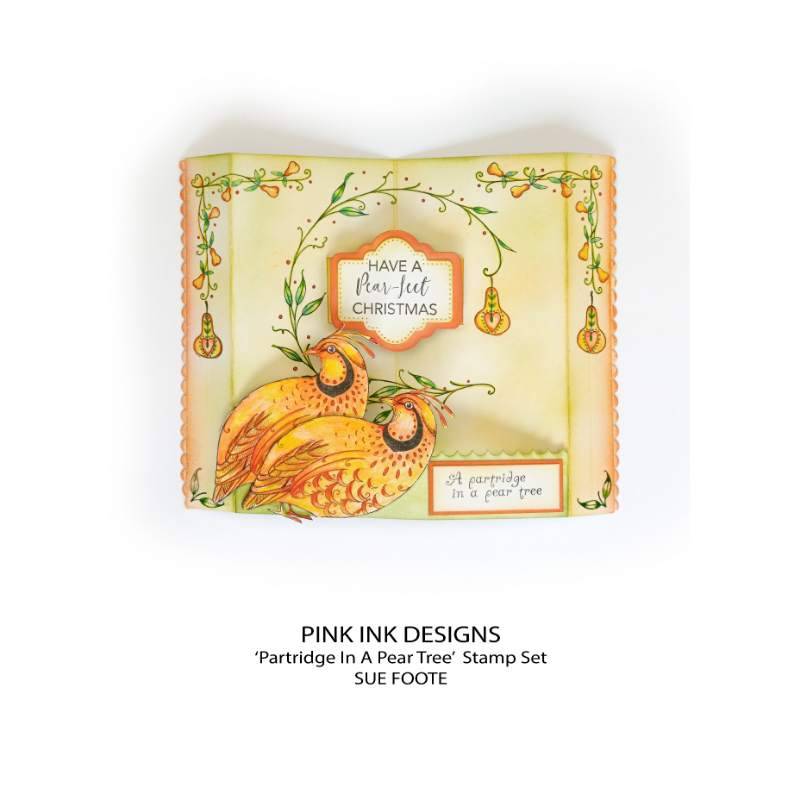 Pink Ink Designs Partridge In A Pear Tree 6 in x 8 in Clear Stamp Set-8