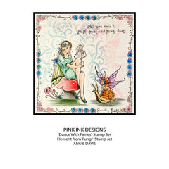 Pink Ink Designs Dance With Fairies 6 in x 8 in Clear Stamp Set-7