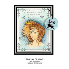 Pink Ink Designs Leo 6 in x 8 in Clear Stamp Set-5