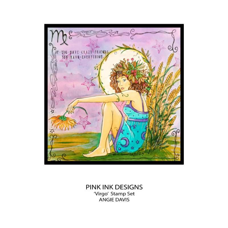 Pink Ink Designs Virgo 6 in x 8 in Clear Stamp Set-8
