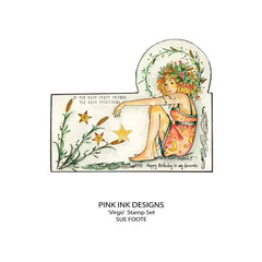 Pink Ink Designs Virgo 6 in x 8 in Clear Stamp Set-4
