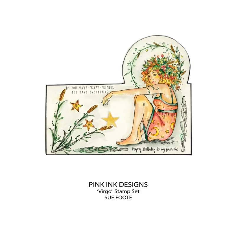 Pink Ink Designs Virgo 6 in x 8 in Clear Stamp Set-4