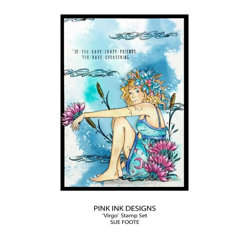 Pink Ink Designs Virgo 6 in x 8 in Clear Stamp Set-3