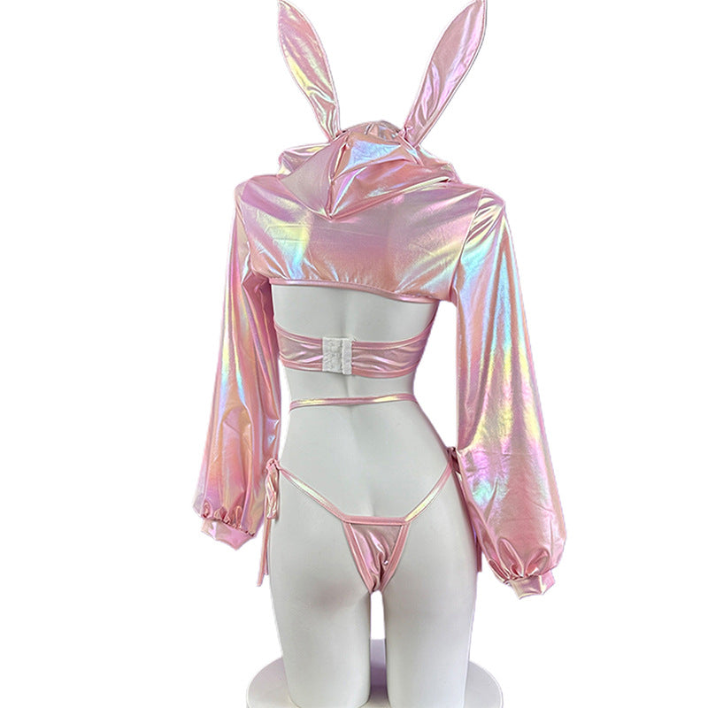 Anime Bunny Girl Style Neo Chrome Swimwear Sexy Bikini Cosplay Lingerie-17