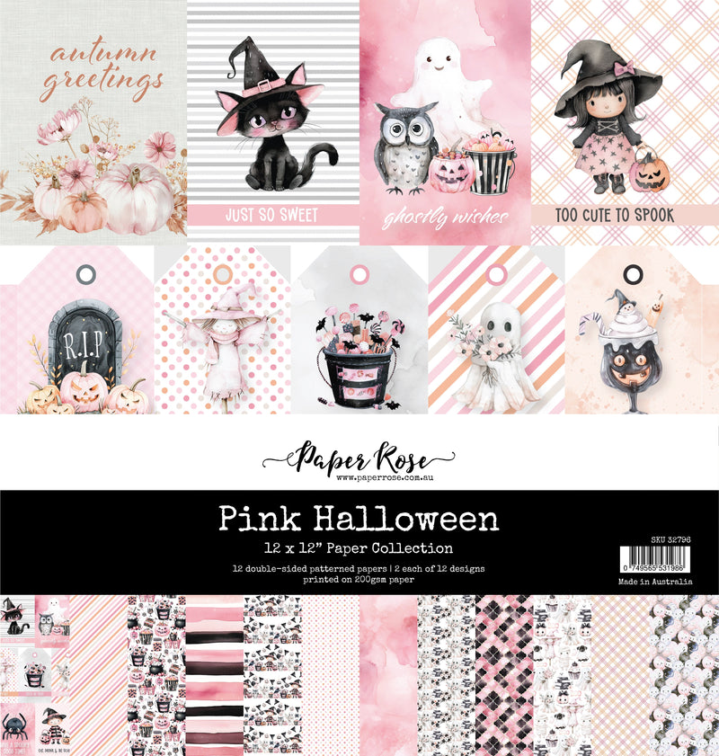 Pink Halloween 12x12 Paper Collection 32796-1