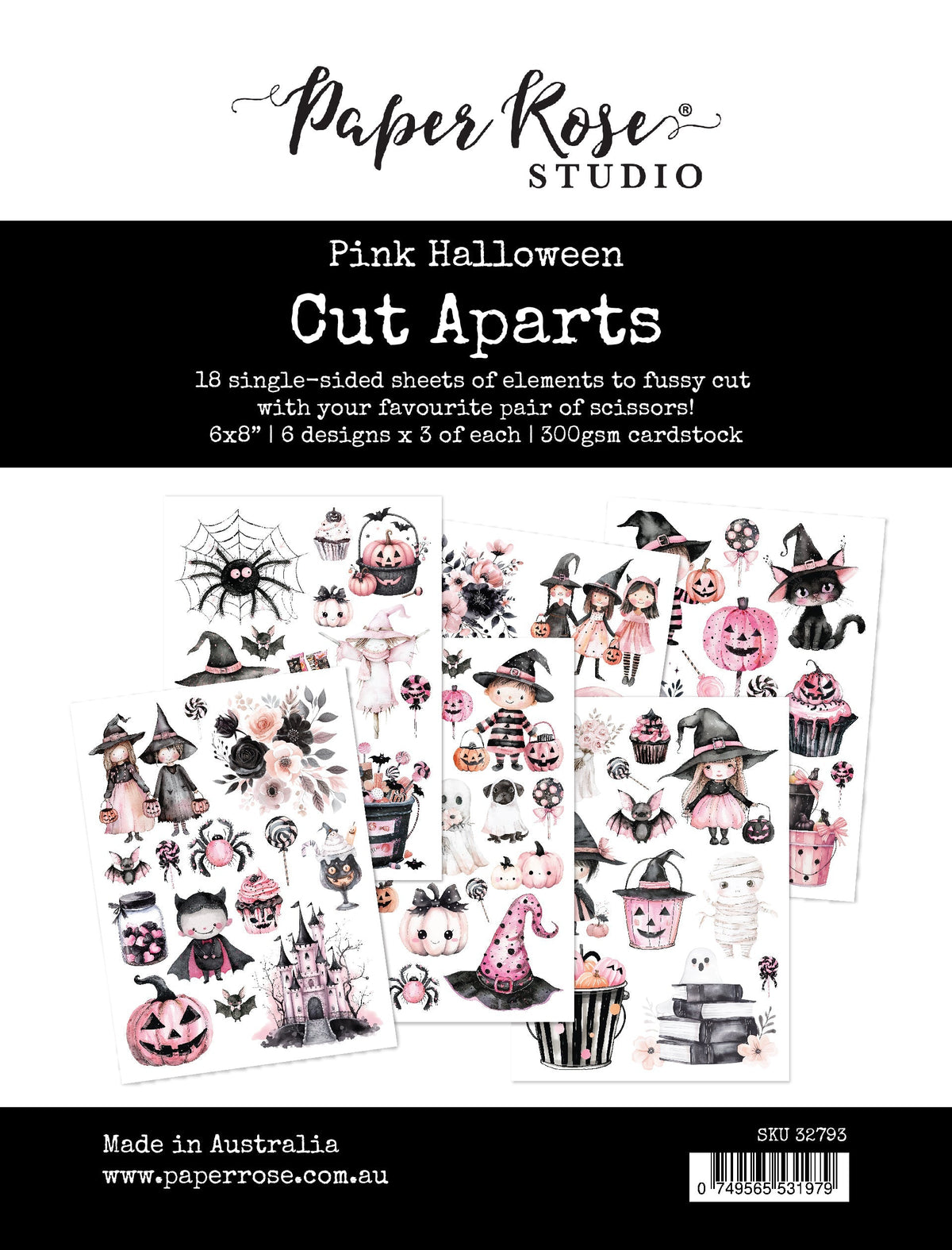 Pink Halloween Cut Aparts Paper Pack 32793-1