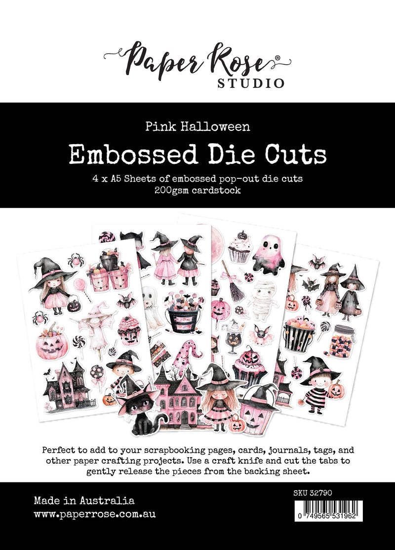 Pink Halloween Embossed Die Cuts 32790-1