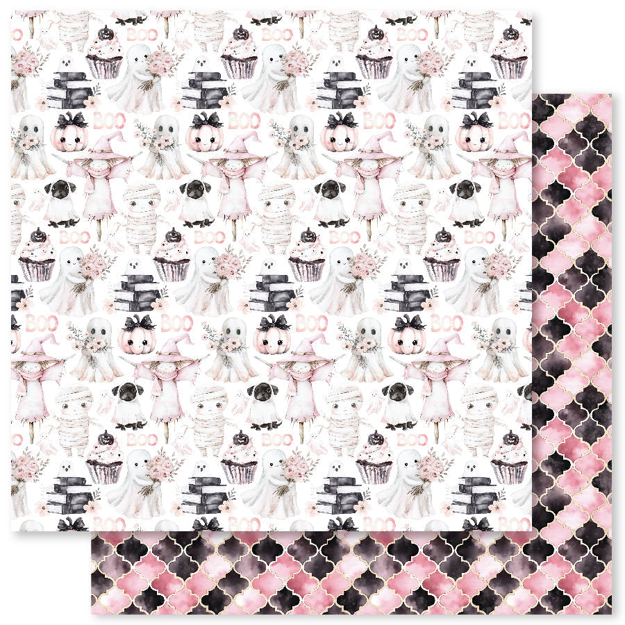 Pink Halloween 12x12 Paper Collection 32796-7