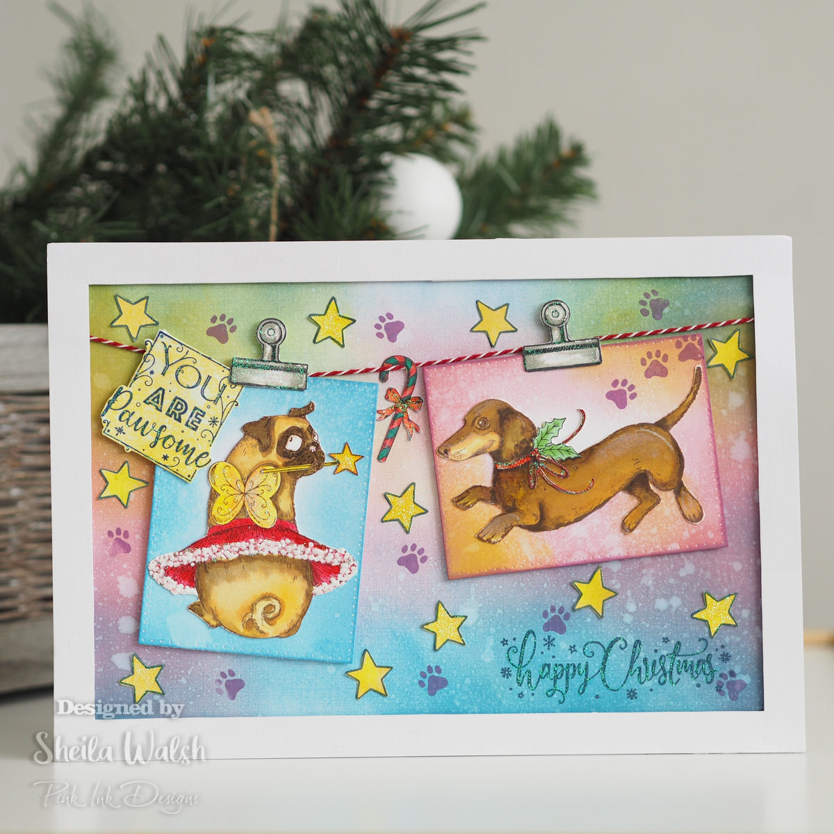 Pink Ink Designs Pawsome Pooch A5 Clear Stamp-4