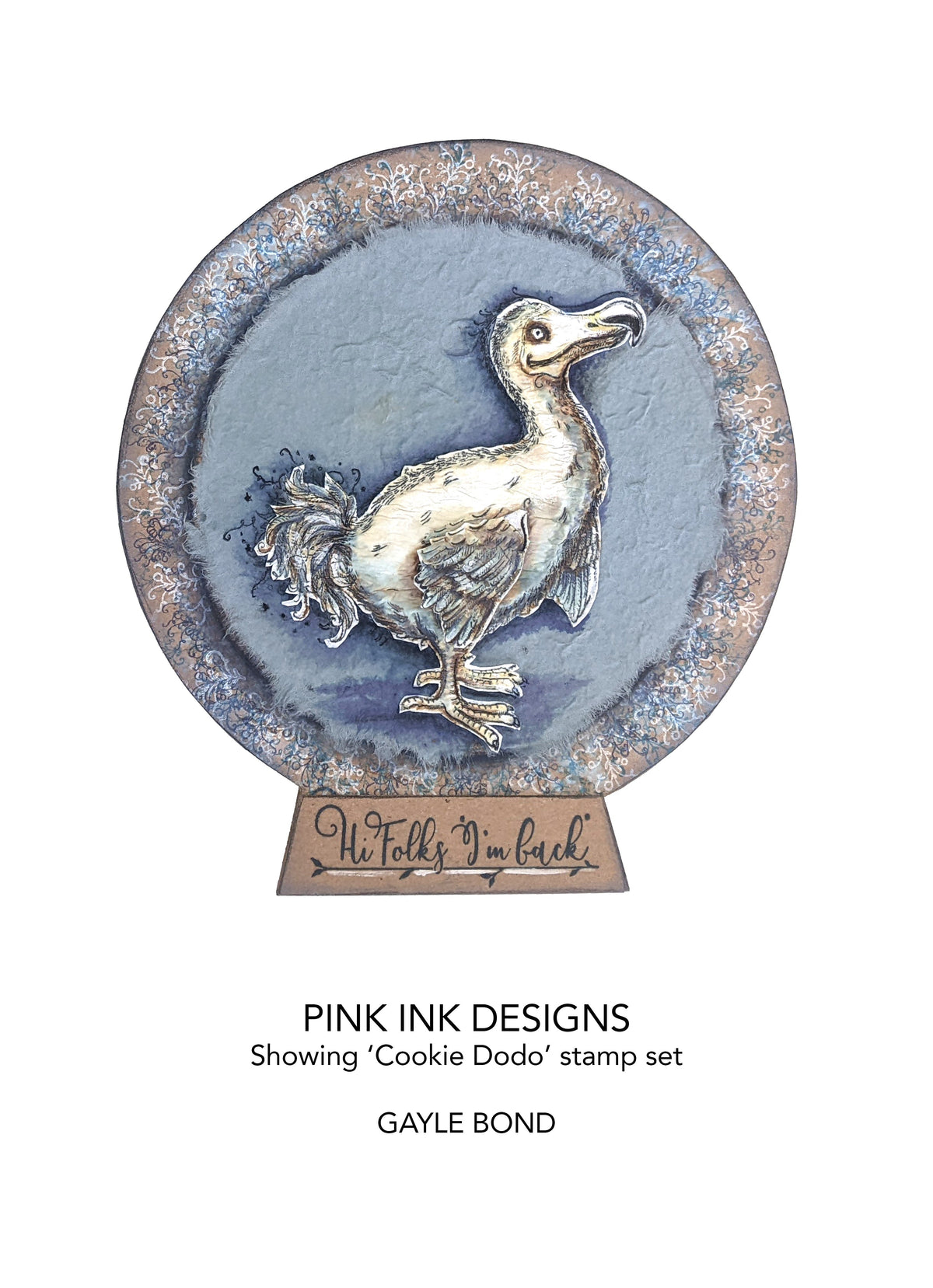 Pink Ink Designs Cookie Dodo 6 in x 8 in Clear Stamp Set-4