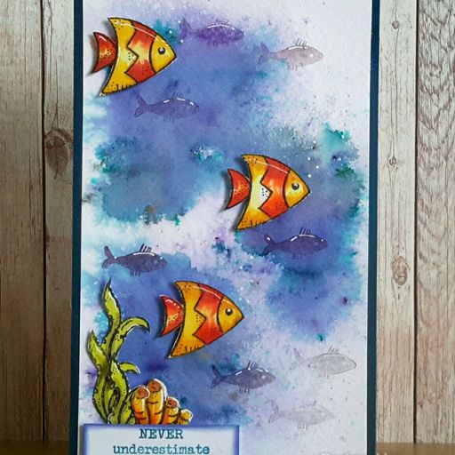 Woodware Clear Singles Coral Reef 8 in x 2.6 in Stamp-3