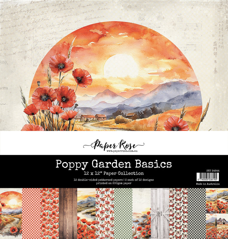Poppy Garden Basics 12x12 Paper Collection 34644-1