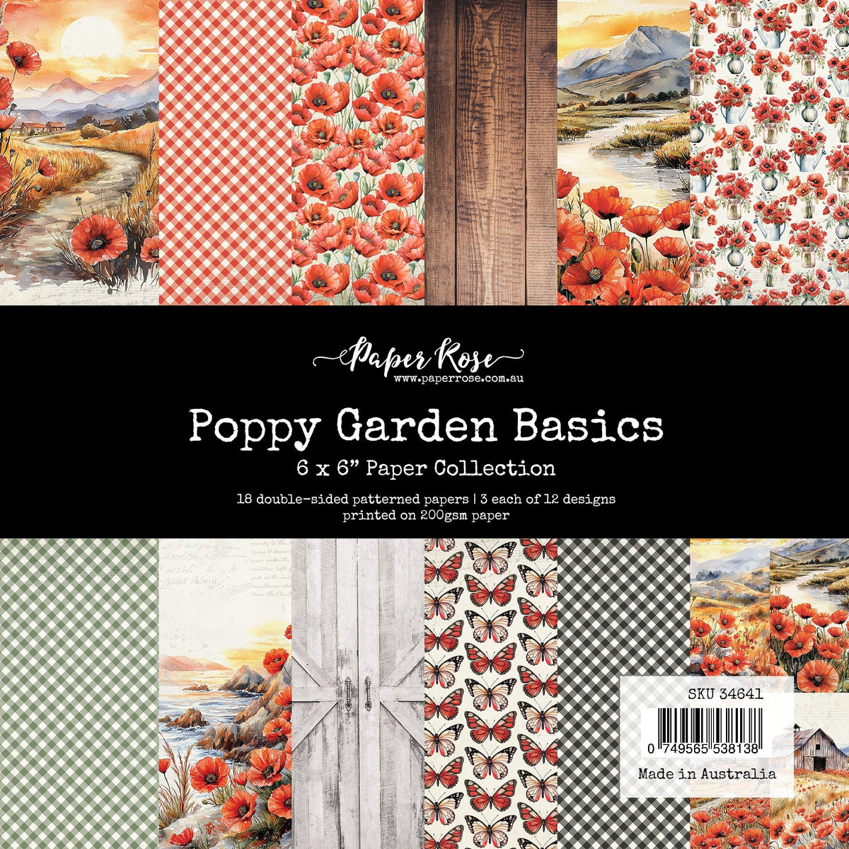 Poppy Garden Basics 6x6 Paper Collection 34641-1