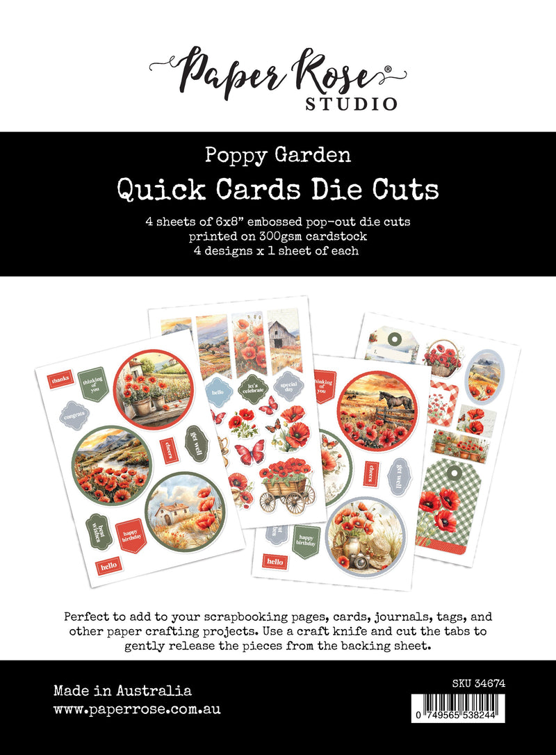 Poppy Garden Quick Card Die Cuts 34674-1