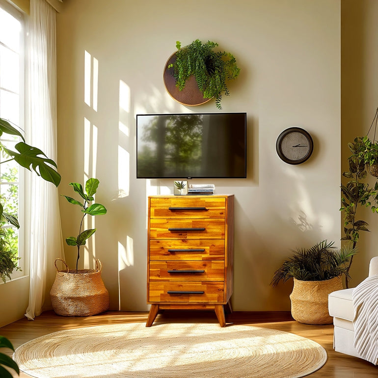 Cómoda de madera maciza Linea-12