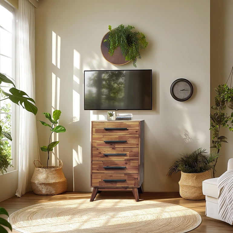 Cómoda de madera maciza Linea-24