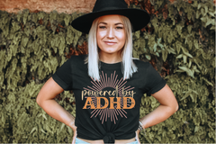 Powered By ADHD Neurodiversity Tshirt-1
