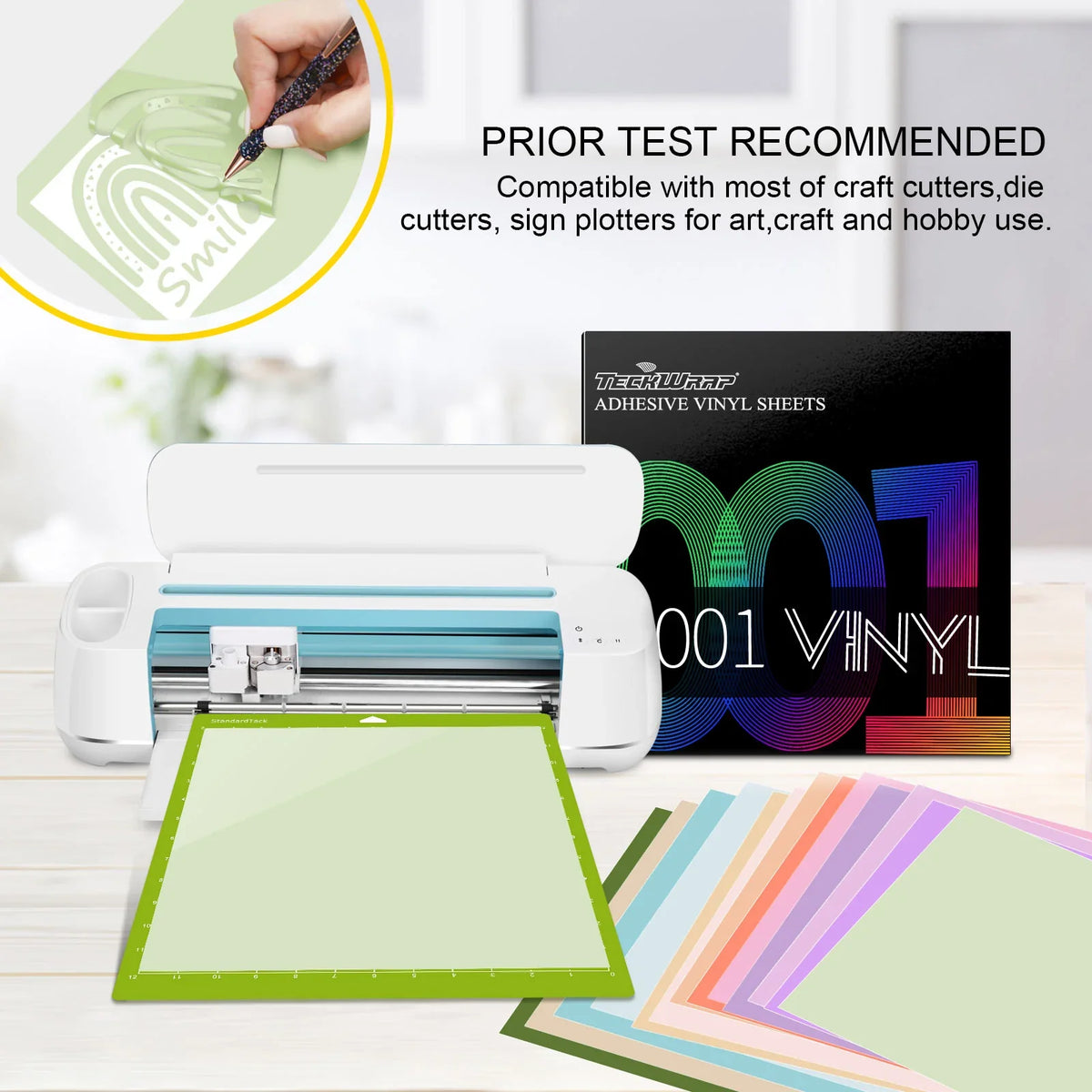 TeckWrap Matte Adhesive Vinyl - Baby Blue | Ideal for Art Projects, Decals, and More!-2