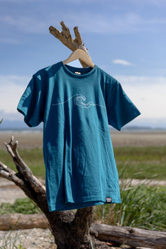 NEW WAVE - Unisex 100% Organic Cotton Tee - Ocean Blue-4