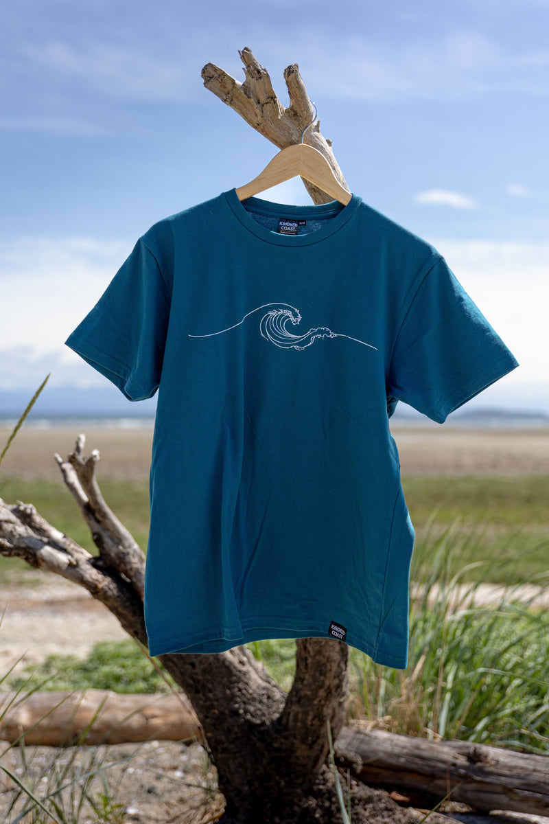 NEW WAVE - Unisex 100% Organic Cotton Tee - Ocean Blue-2