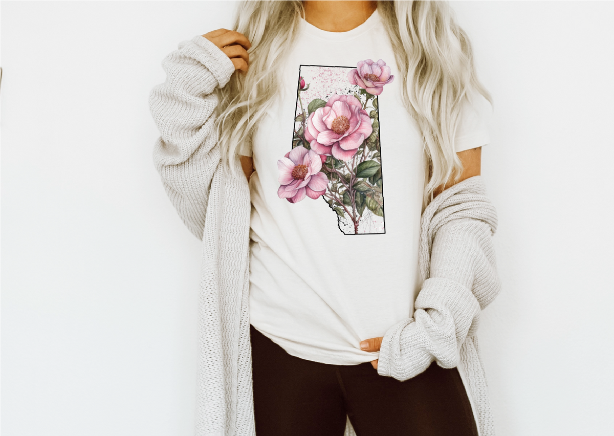 Wild Rose Province Unisex T-shirt | Alberta Apparel-2
