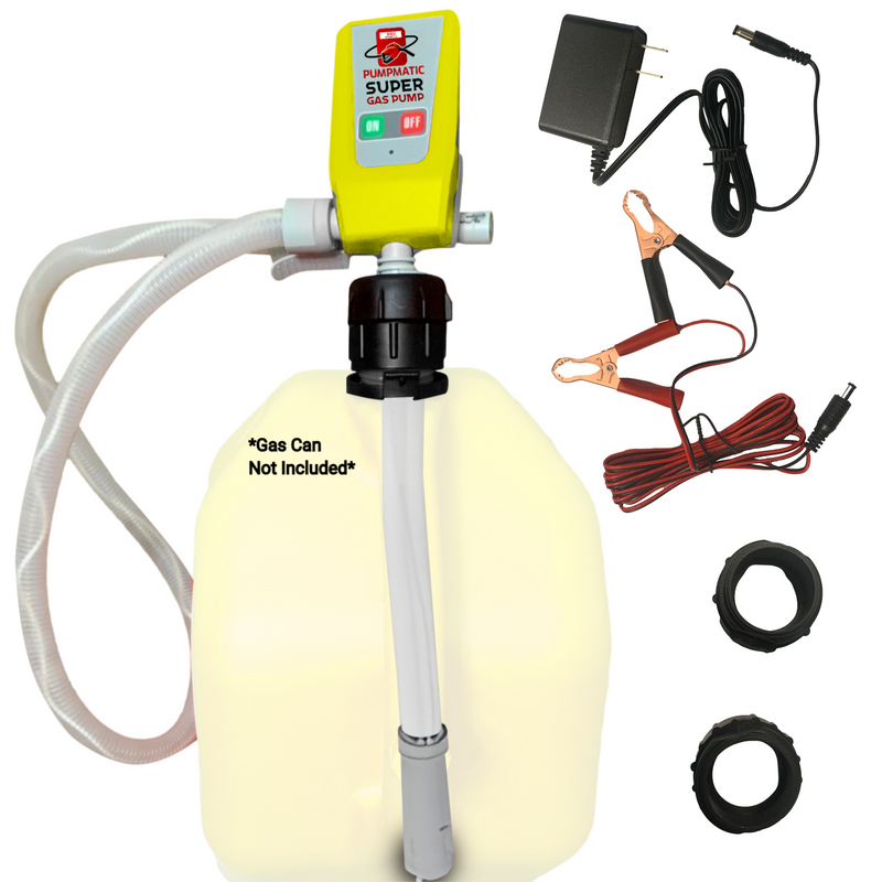 Diesel PumpMatic Super Gas Pump Fuel Transfer Pump + 3 Power Sources w/ 4.25ft Hose Siphon-8