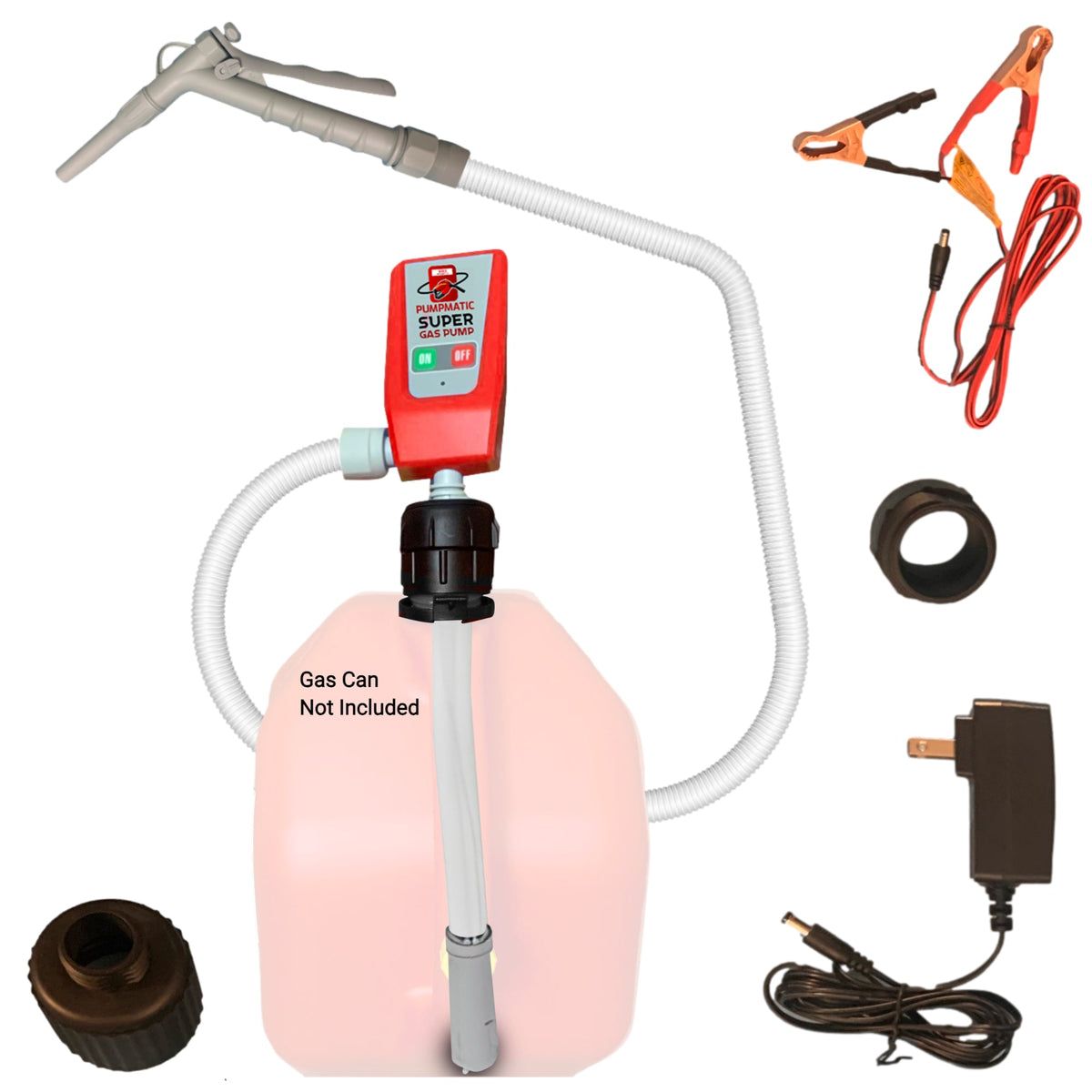 *New* PumpMatic Super Gas Pump w/ 4.25 Ft Hose & Flow Control Nozzle-13