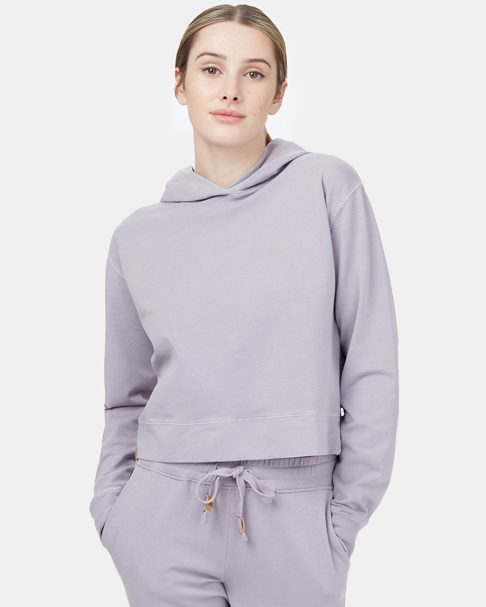 French Terry Cropped Hoodie-1