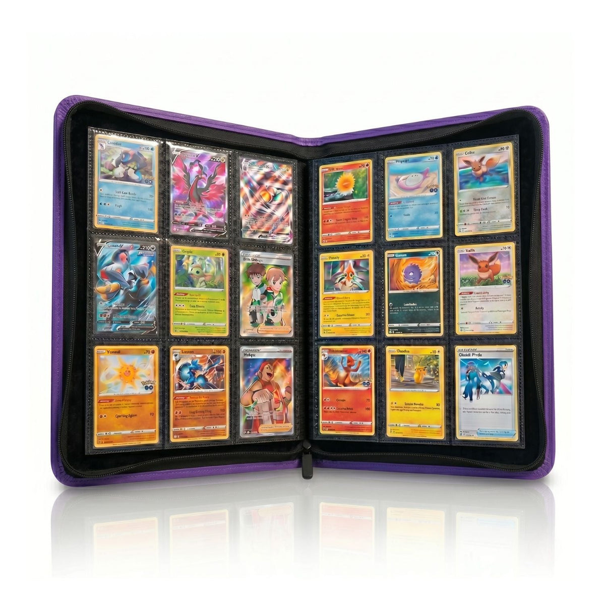 EVORETRO 9-Pocket Zip-Up Trading Card Zipper Binder for 360 cards-37