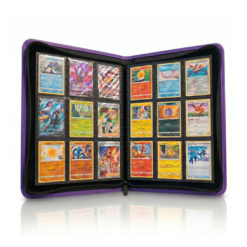 EVORETRO 9-Pocket Zip-Up Trading Card Zipper Binder for 360 cards-37