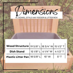 Rabbit Hay Feeder & Litter Box (XL Dowel)-6