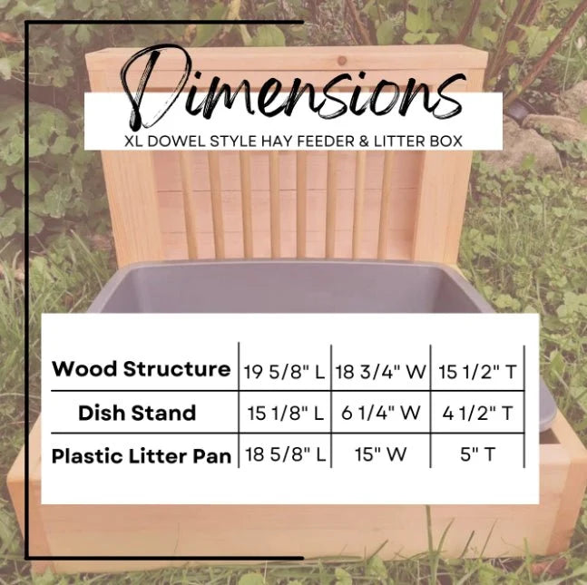 Rabbit Hay Feeder & Litter Box (XL Dowel)-6
