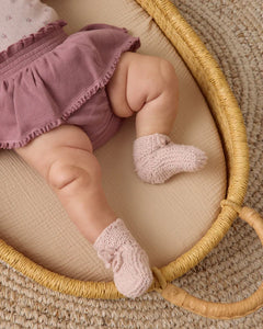 Knit Booties | Lilac | Quincy Mae-1