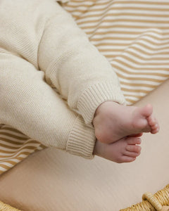 Knit Pant | Heathered Natural | Quincy Mae-2