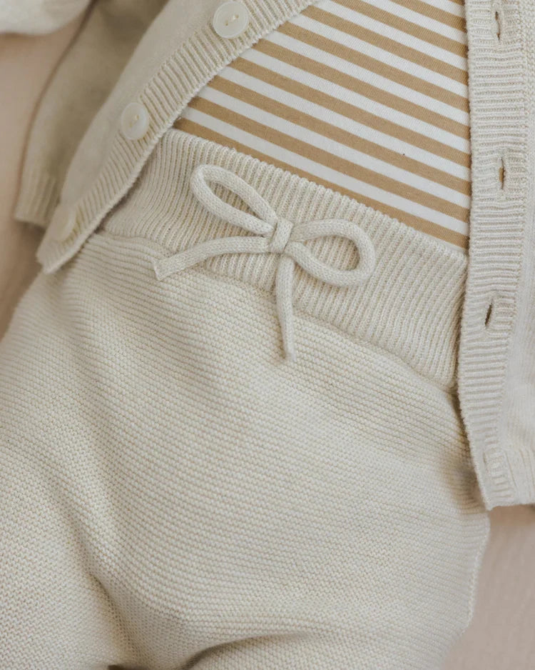 Knit Pant | Heathered Natural | Quincy Mae-3