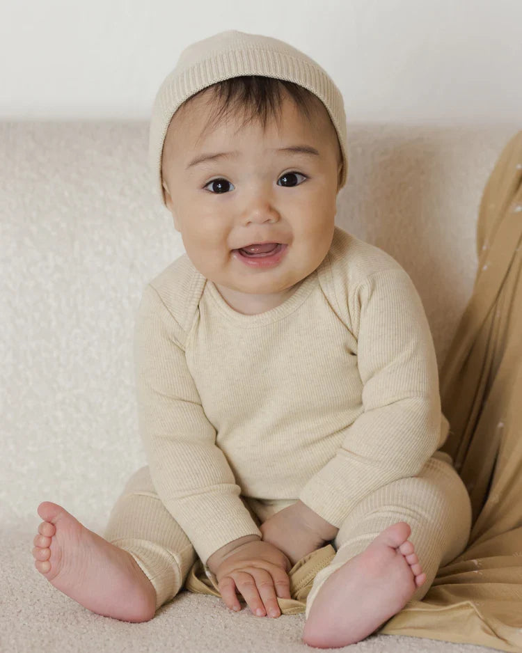 Baby Beanie | Heathered Natural | Quincy Mae-2